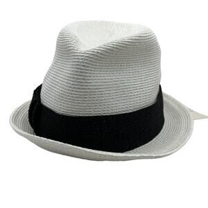 Kokin Trilby Hat Women's White Black New with Tags Retro Chic Style 4583 $270